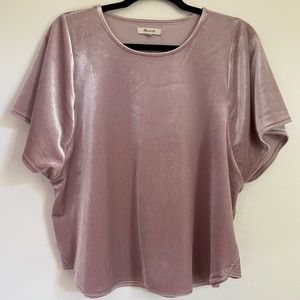 madewell flowy velvet top